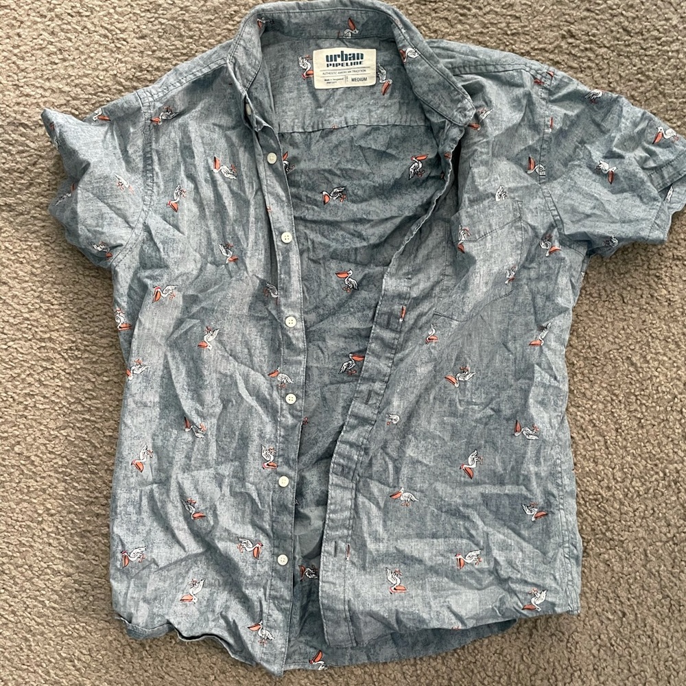 Urban Pipeline Pelican print button down